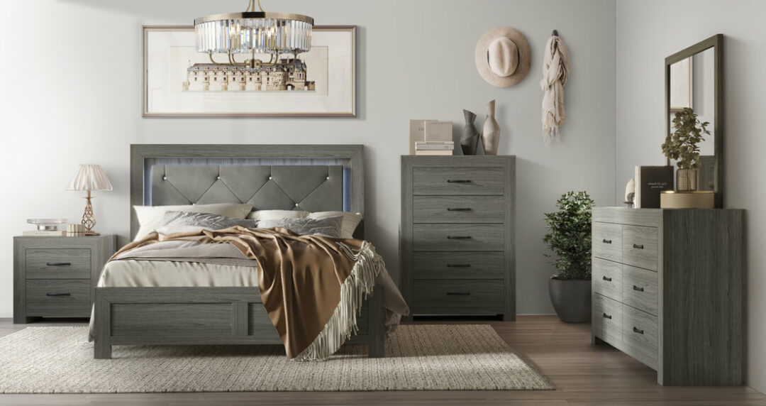 Moonlight Queen Bedroom Suite Grey McAllen Furniture