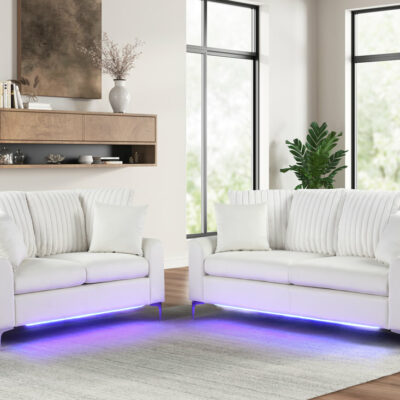 Celina Beige - 2PC Sofa & Loveseat Set