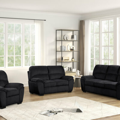 Tiffany10 Black - 2PC Living Room Set